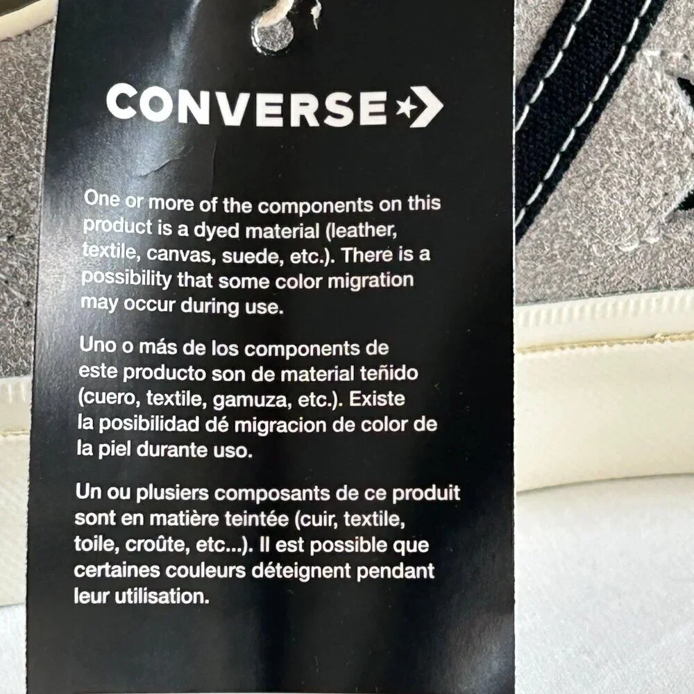 NWT Converse Mens One Star Academy Pro Suede Gray Low Sneakers Lace Up‎ Size 7